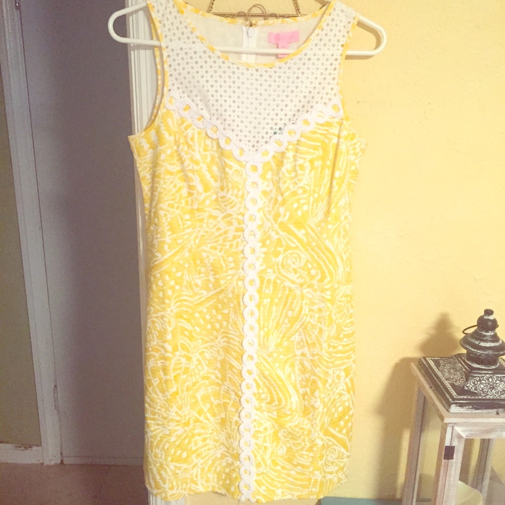 Lilly Pulitzer yellow shift dress ✨